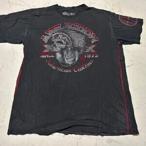Affliction Distressed American Customs Bull Run T-Shirt
